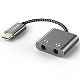 Cubilux USB C Double Headphone Splitter, Type C to