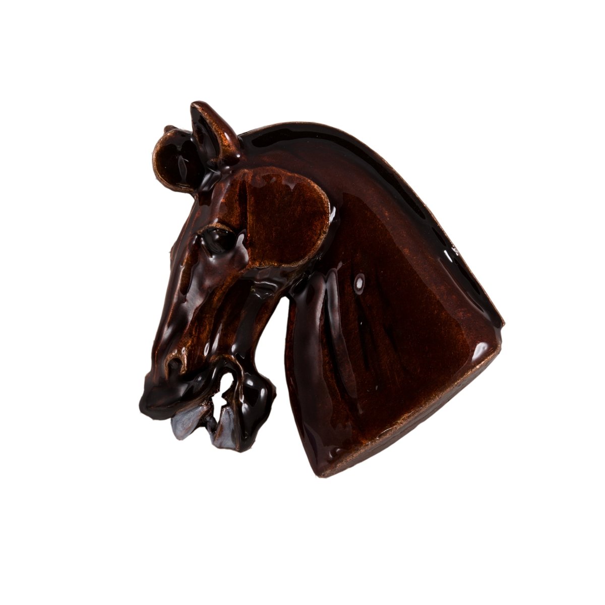 Horse Pin Enamel Brass Brooch 4,5 x 4,0 cm