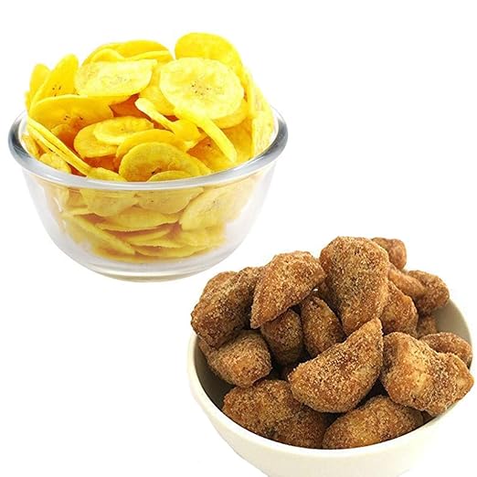 Flavours of Calicut - Onam Special Combo - Banana Chips (250g) & Jaggery Coated Banana Chips (250g) - 500g
