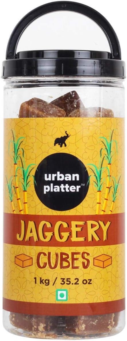 Urban Platter Jaggery Cubes, 1Kg / 35.2oz [Pure, Natural, No Preservatives Added]