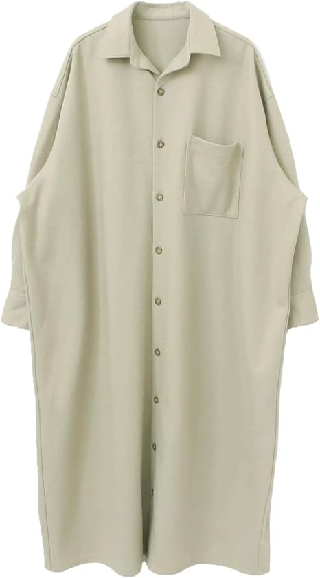 Amazon ケービーエフ ワンピース ドレス 起毛ロングシャツワンピース レディース Kb07 26y2 Moss Gray One ワンピース チュニック 通販