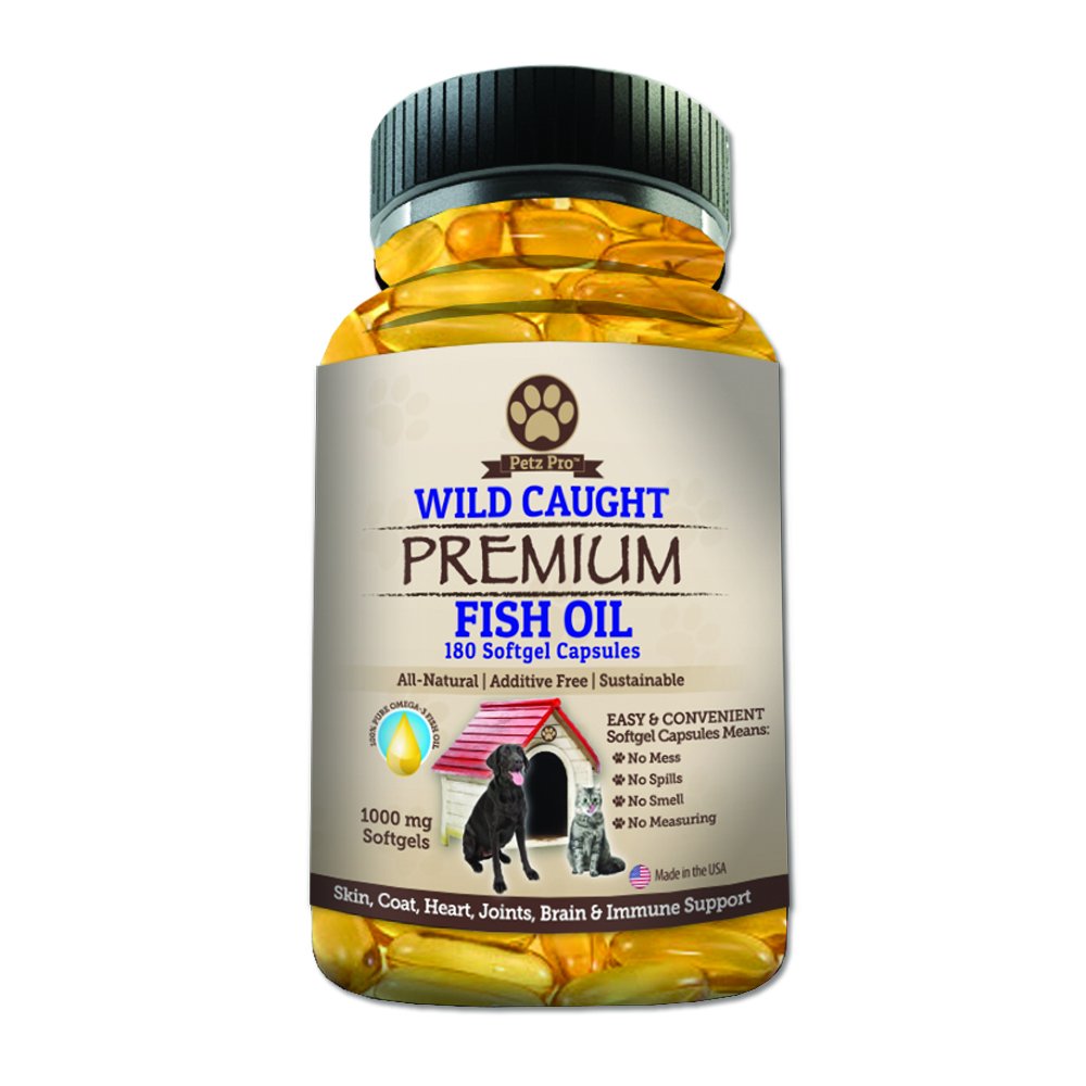 Omega 3 Wild Caught Fish Oil for Dogs EPA DHA, Higher in Omega 3 Fatty