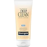 Neutrogena Deep Clean Facial Cream Cleanser, 7 fl. oz | Beta Hydroxy Acid, Removes Dirt Oil &amp; Makeup, Alcohol-Free, Oil-Free, Non-Comedogenic