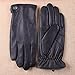 Luxury Men's Touchscreen Texting Winter Italian Nappa Leather Dress Driving Gloves (Cashmere/Wool/Fleece Lining) (8.5 ( US Standard Size ), Black ( Fleece Lining ))