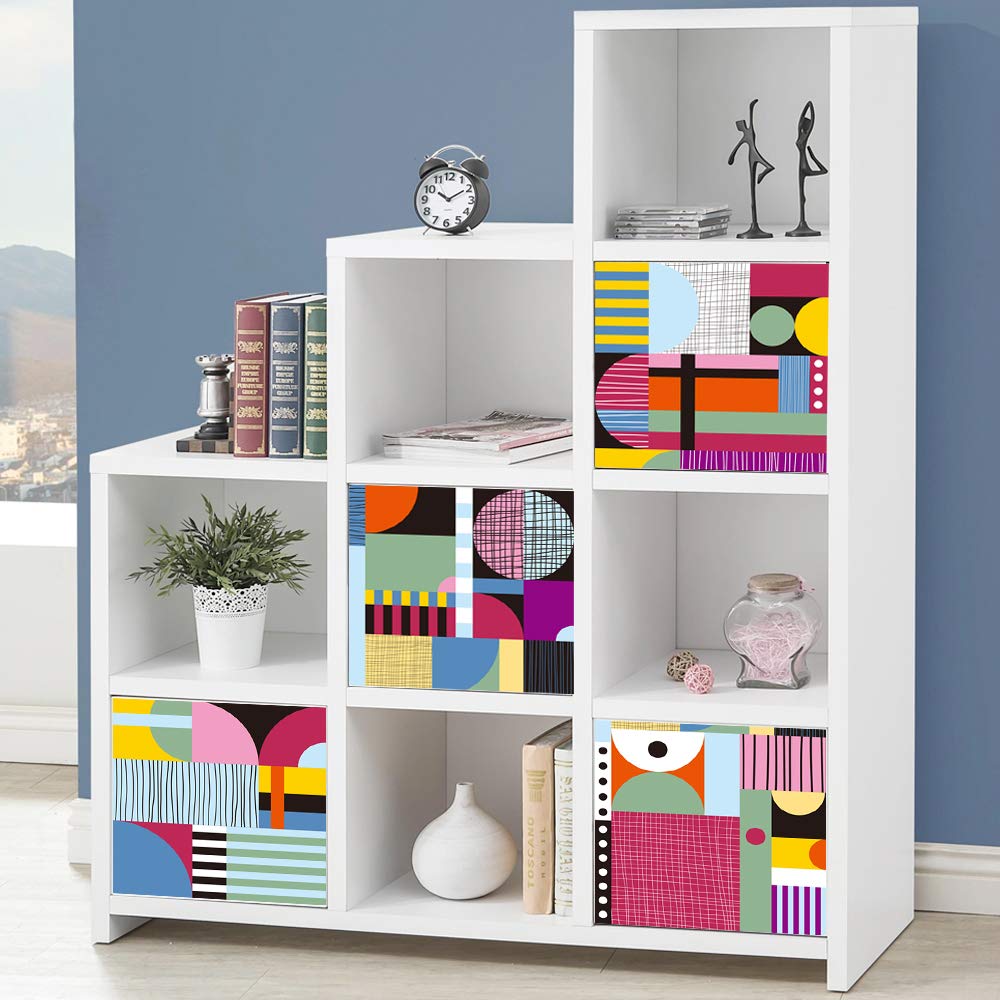 Alwayspon Furniture Sticker/Decals 33cmX33cmX4PCS For IKEA KE Expedit Kallax Shelving Unit Bookcase Storage Home Furniture Decor DIY PEEL & STICK Sticker