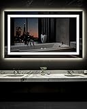 Ensenior LED Bathroom Mirror 60"x 36" with Front