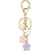 Fashion Keychain for Women Cute Stainless Steel Keychain Initial Letter Keys Charm Gifts