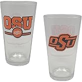 Boelter Brands Licensed NCAA Letterman 16oz Pint Glass (Oklahoma State Cowboys)