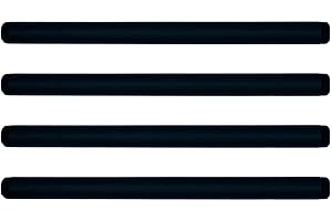 PRIM PIPEWORKS Black 3/4" Steel Pipe - 14" Length, Carbon Steel Pipe Fittings, Perfect for Home Décor Projects - Beautiful, Durable, Safe Industrial Pipe – 4 Steel Pipe Nipples