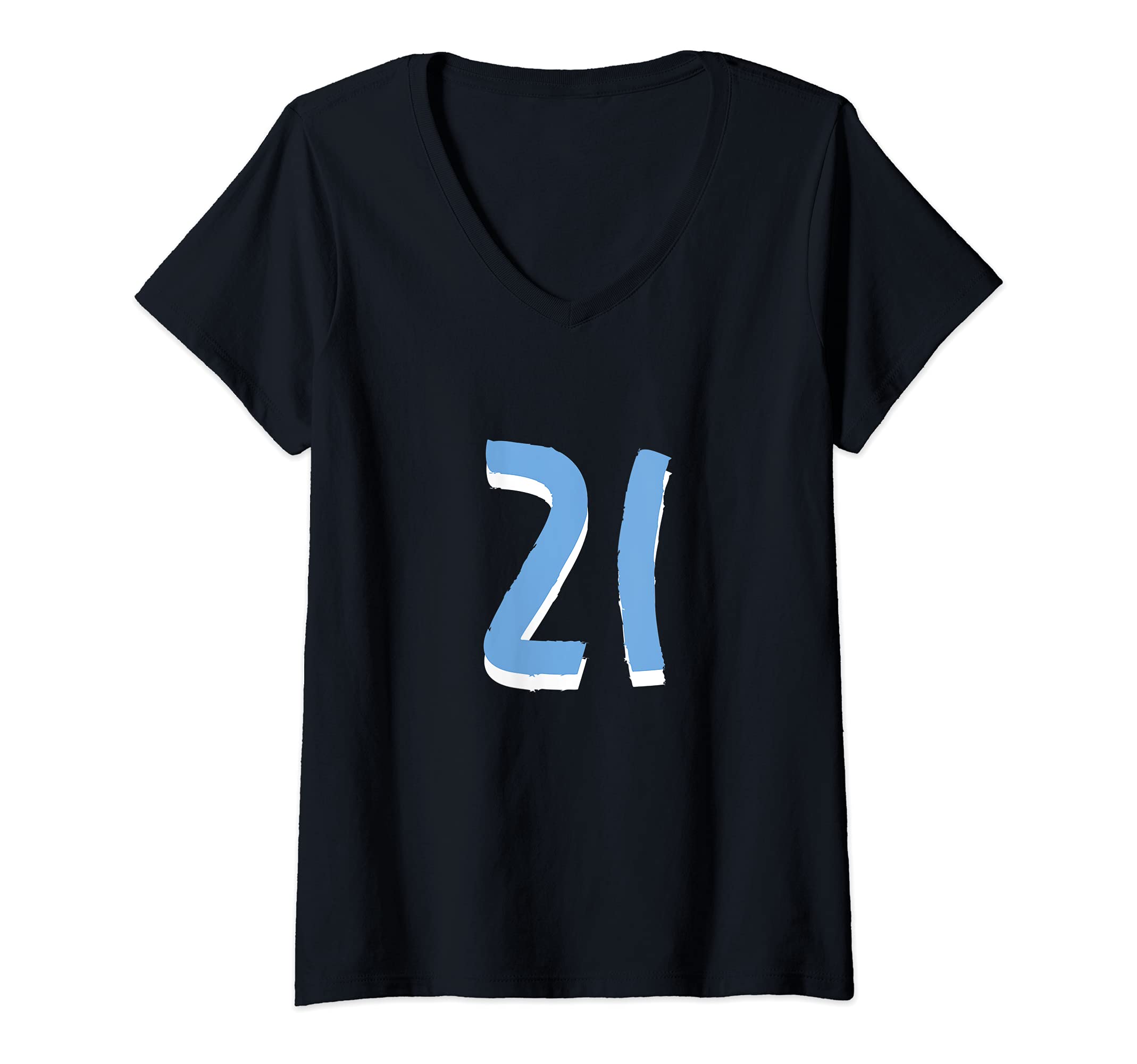 Womens Flag Argentina V-Neck T-Shirt