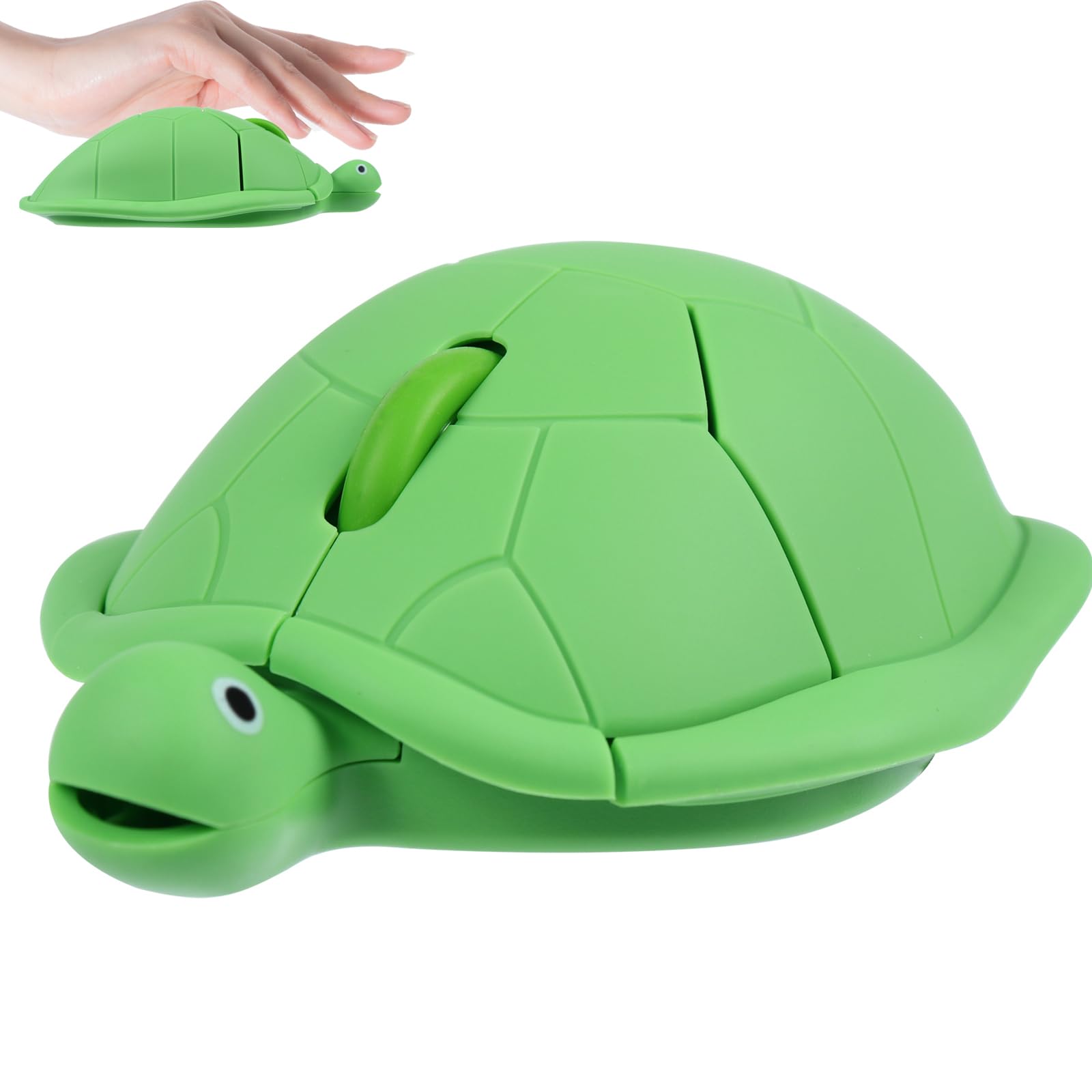 Photo 1 of elec Space Wireless Turtle-Shaped Mouse, 2.4G Optical Computer Mouse, 3 Buttons, 12 x 7.7 cm (Mint Green)