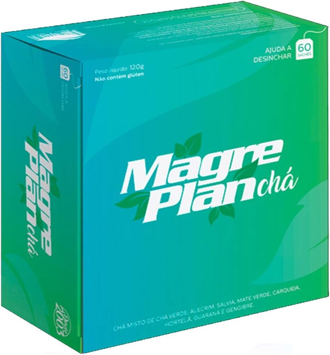Kit 6 Magreplan Chá Tradicional 60 Sachê Aura Ajuda Desinchá