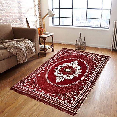 Zesture Bring Home Premium Living Room Valvet touch Carpet rug -(7 X 5, Multicolor)