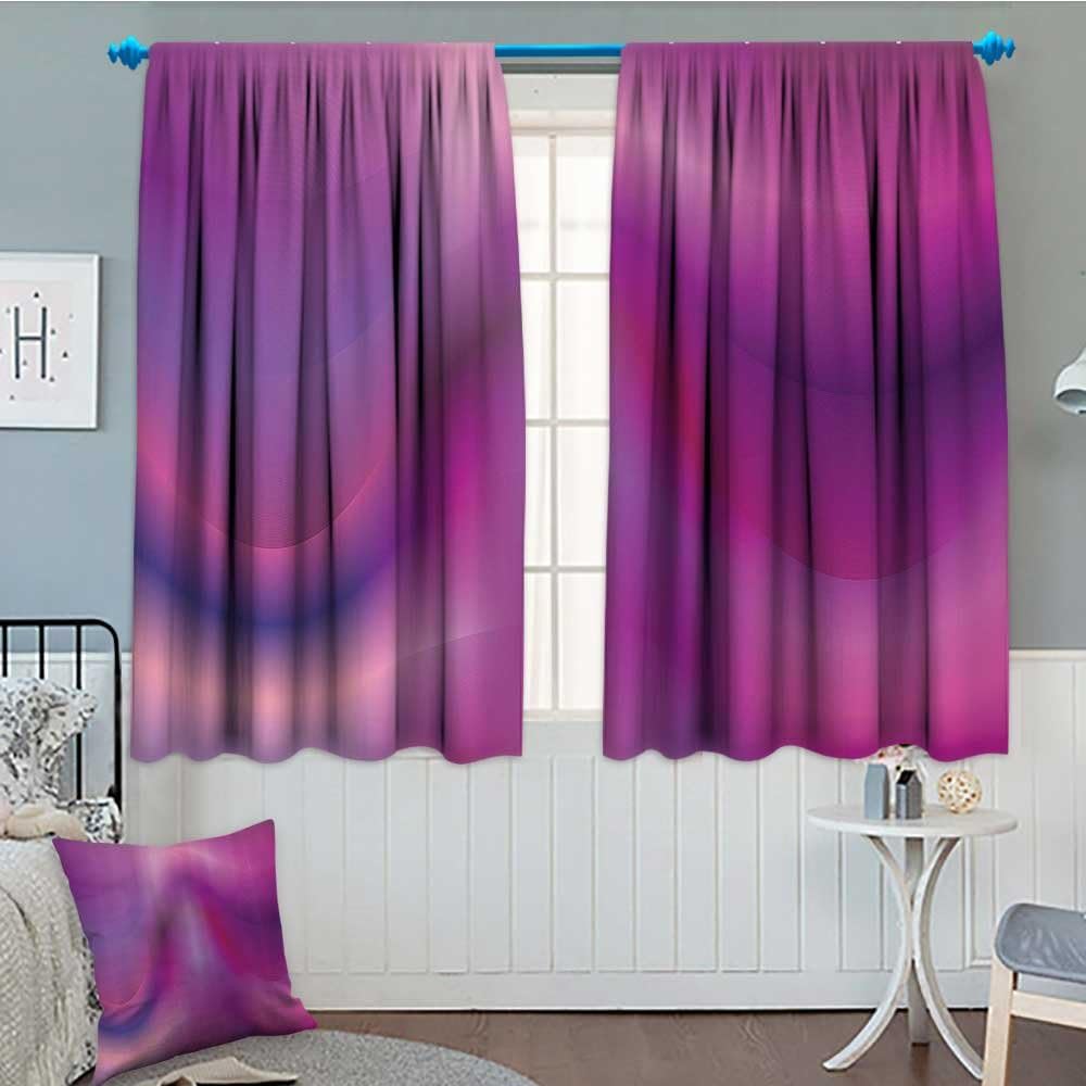BottleTip Magenta Decor Blackout Window Curtain Abstract