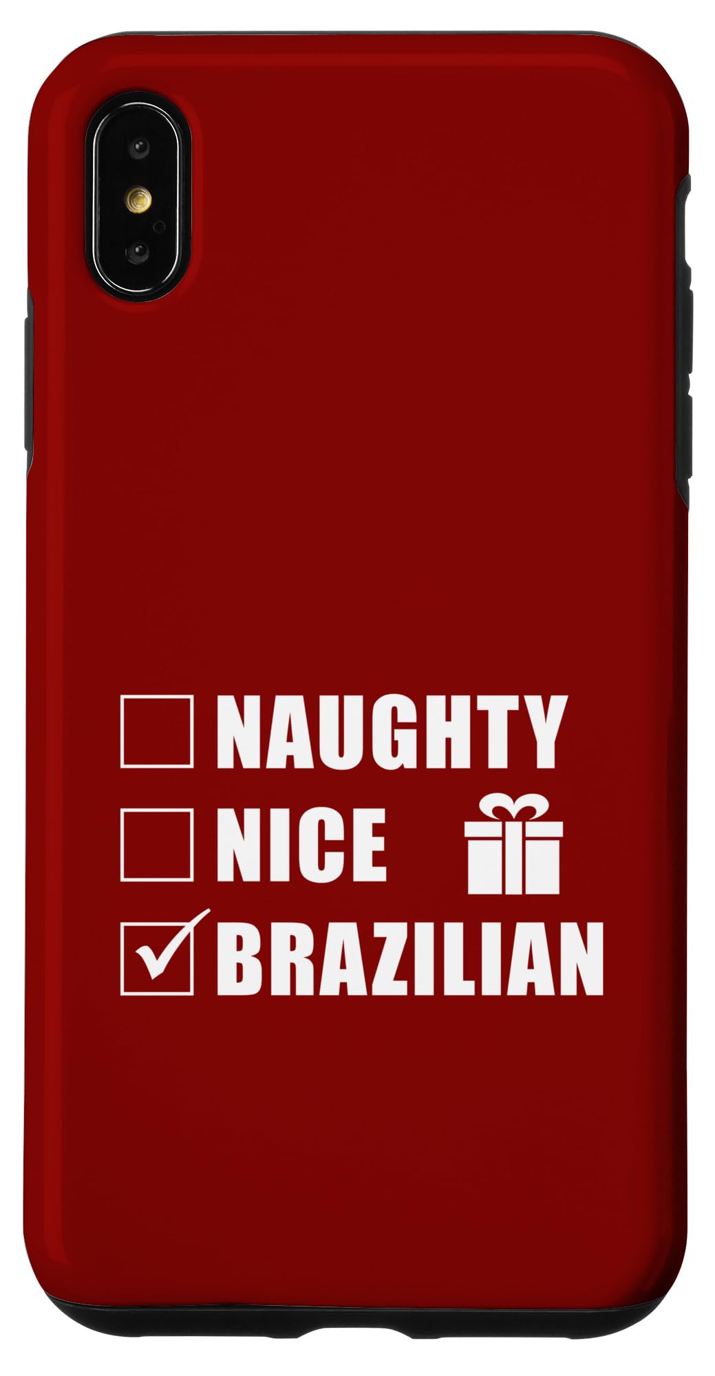 iPhone XS Max Naughty Nice Brazilian Christmas Santa List Case