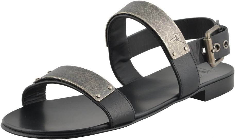 Giuseppe Zanotti Homme "ZAK Men's Black Leather Sandals Shoes
