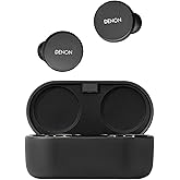 Denon PerL True Wireless Earbuds - Adaptive Active Headphones Wireless Noise Canceling, Masimo Adaptive Acoustic Technology, Spatial Audio, 24Hr Battery Life, Wirefree Charging, Black