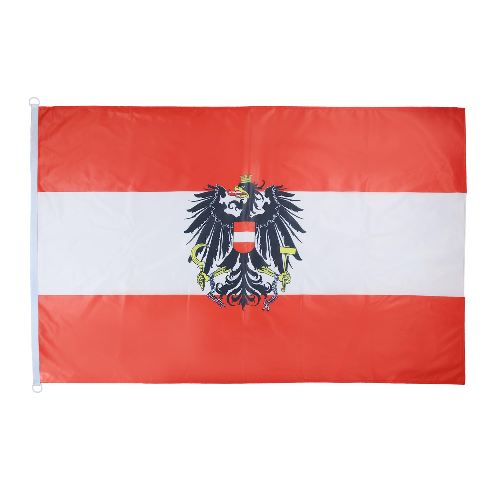 AZ FLAG - Austria with eagle Flag - 3x5 Ft - For Outdoor - Austrian coat of arms Banner Knitted Polyester with Two Plastic Rings - Fade Resistant - Vivid Colors - 3' x 5' Feet - 150x90 Cm