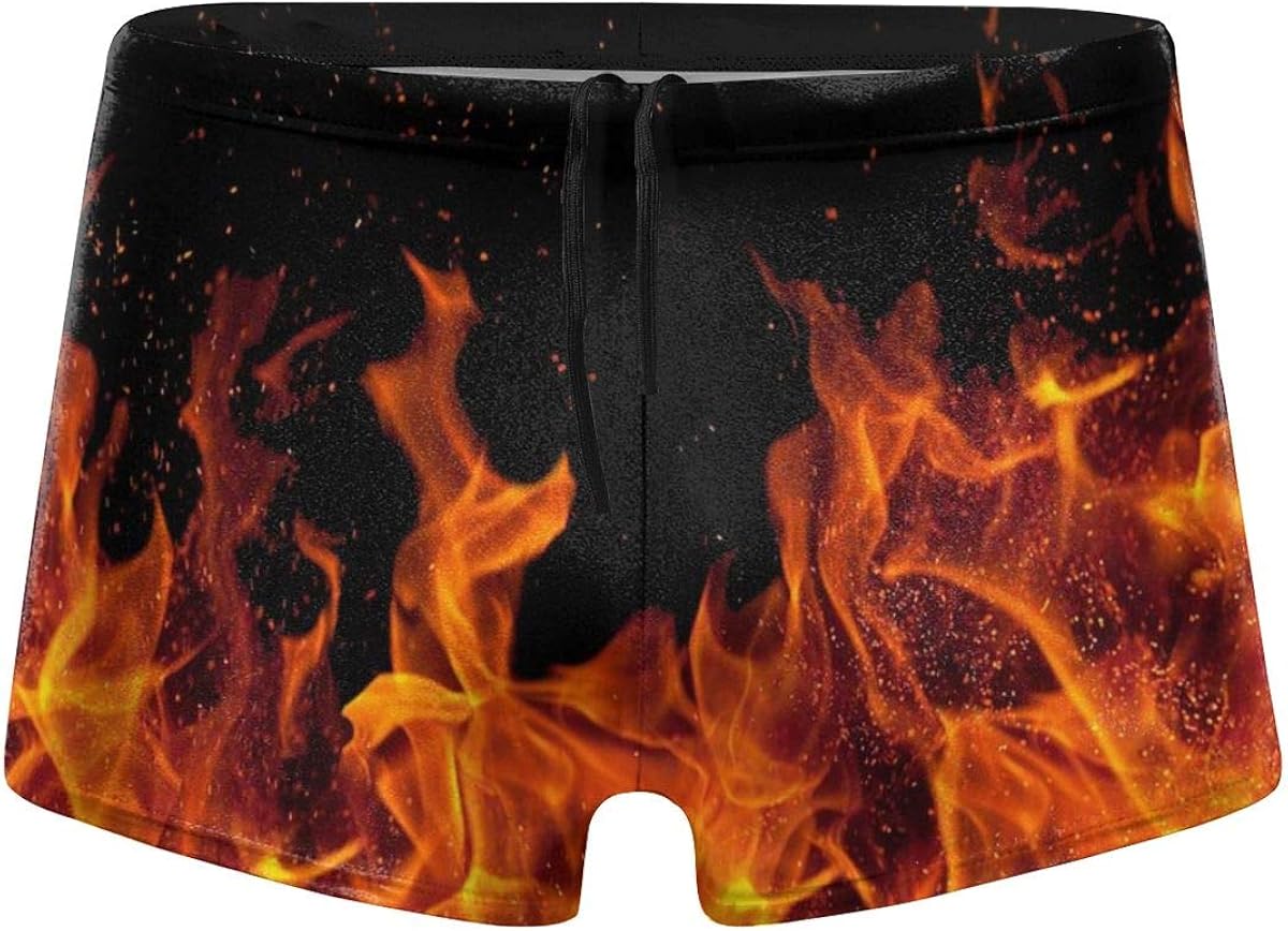 men's flame swim trunks