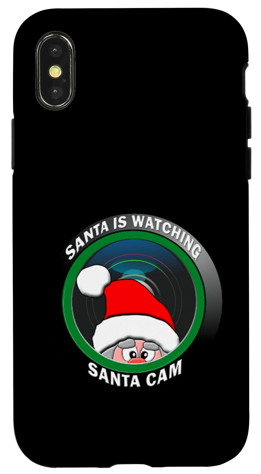 iPhone X/XS Santa Is Watching Faux Santa Cam Funny Christmas Case