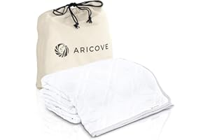 Aricove Cooling Weighted Blanket for Adults, 25lbs, Queen/King Size, 80x87 inches, Silky Soft Bamboo Viscose, Machine Washable, White