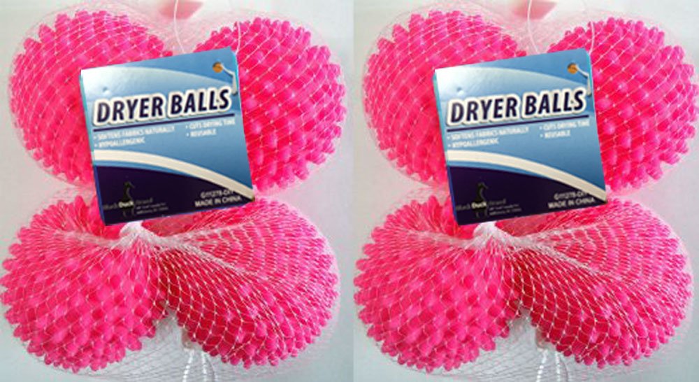 Set of 8 Black Duck Brand Green Reusable Dryer Balls Replace Laundry Drying Fabric