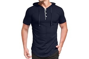 KUYIGO Men's S-5X Short&Long Sleeve Athletic Casual Plus Size Hoodies Sport Sweatshirt Hooded T-Shirts