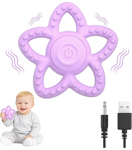 Amazon.com : Vibrating Sensory Teething Toys, Soothing Chew Ring for Babies  6-18 Months, Autism Support & Oral Development, USB Rechargeable Teether  for Toddlers, 1-2 Year Old Boys Girls Gifts idea (Pink) : Baby