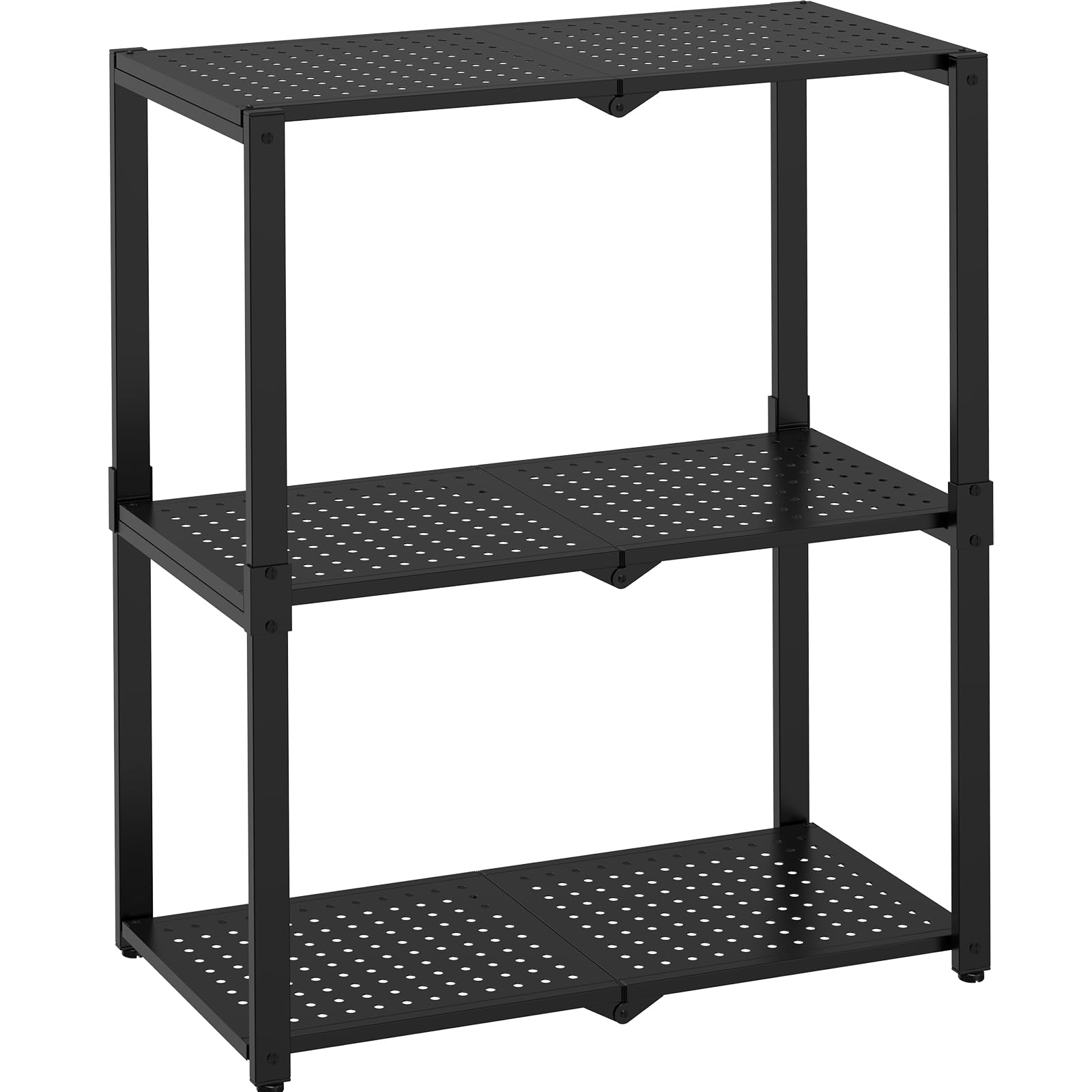 Photo 1 of **INCOMPLETE** Hastatii 3-Shelf Storage Shelving Unit Metal Rack Heavy-Duty 28"x13.5"x33.5" for Garage, Kitchen and Bedroom Layers Increased Black