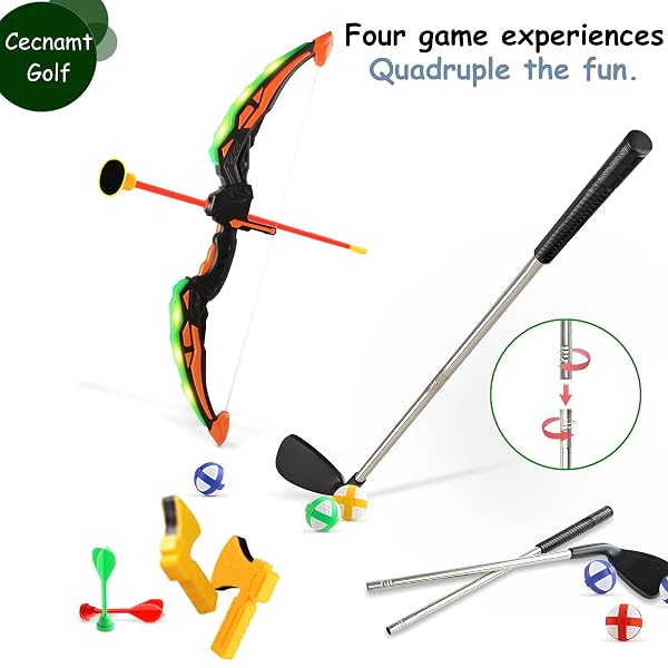 CECNAMT GOLF CHIPPING GAME – BATTLE GOLF WITH DOUBLE-SIDED HITTING MAT & STAND, CHIP STICKY PRACTICE GAME FOR ADULTS & KIDS, INDOOR & OUTDOOR