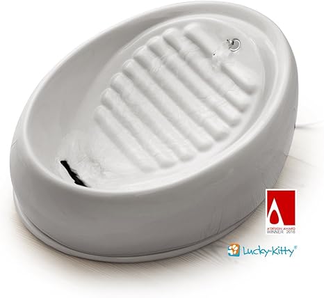 Lucky Kitty Fontaine à Eau Pour Chat Gris