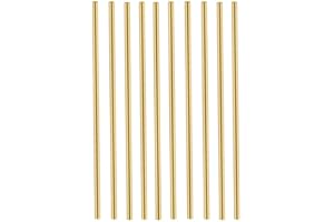 Comonc 15 PCS 2.5 mm/3/32 inch Solid Brass Rods Lathe Bar Stock Kit Brass Round Stock 2.5 mm/3/32 inch in Diameter 12 Inch in Length,C27400