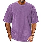 Oversized Tshirts for Men Short Sleeve Vintage Washed Basic Loose Tees