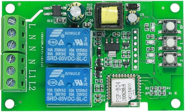 Leepesx eWeLink Smart WiFi Switch Mdulo Universal 2CH AC85 250V Switch Wireless Timer Phone App Control Remoto Compatible con Amazon Alexa Google Home Control de Voz para Smart Home