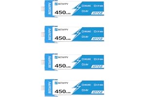 BETAFPV 4pcs BT2.0 450mAh 1S Battery 3.8V 30C Lipo Battery with BT2.0 Connector Compatible for 1S FPV Tiny Whoop Drone Quadcopter Like Meteor75, Cetus Pro FPV Kit, Cetus X FPV Kit