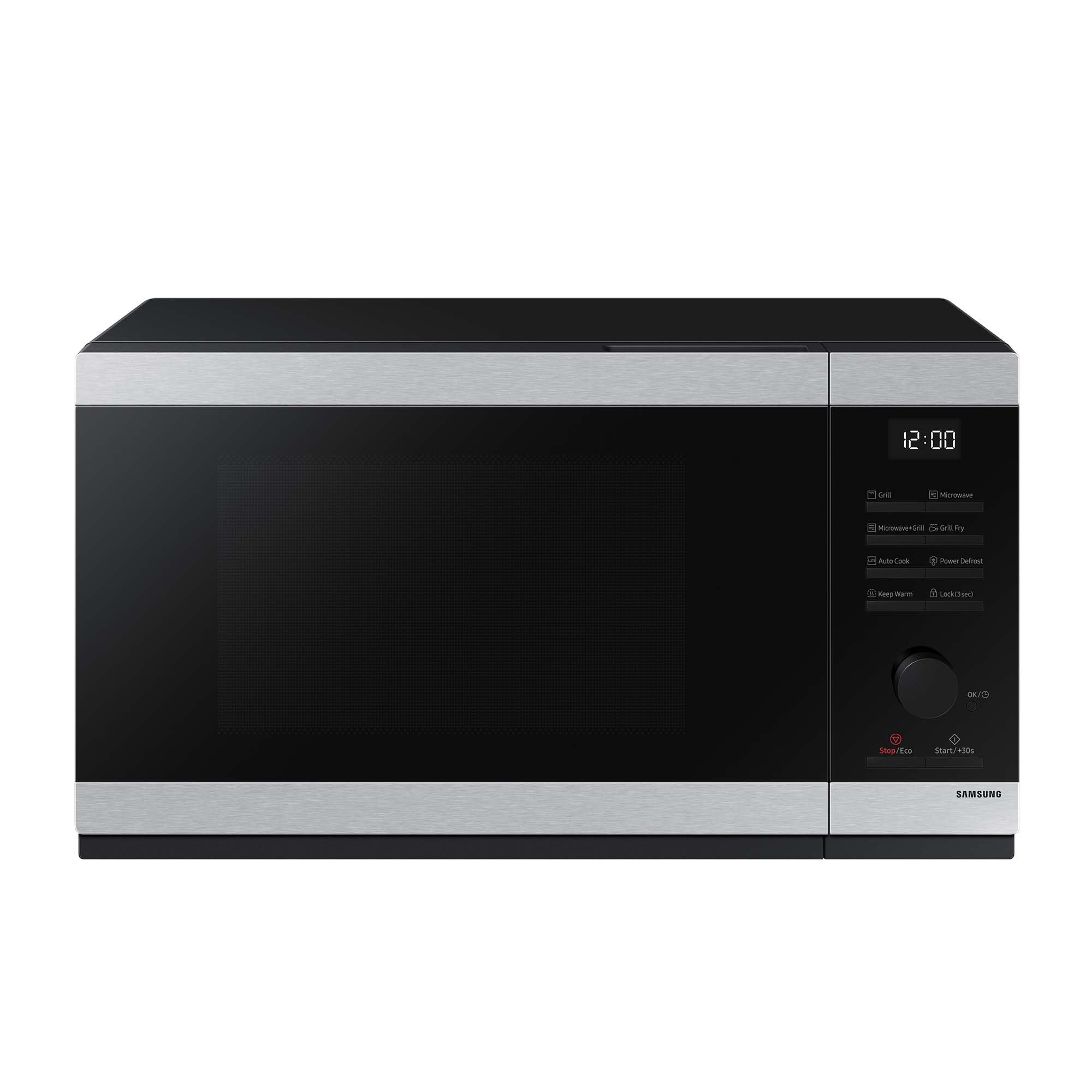 Samsung MG32DG4524CTE1 Mikrowelle mit Grill, 32 l, 900 W, Home Dessert, GrillFry, Power Defrost, Bread Defrost, Edelstahl