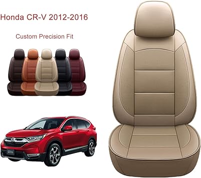 Amazon Com Oasis Auto 2012 2016 Crv Custom Fit Pu Leather Seat Cover Compatible With Honda Cr V 2012 2013 2014 2015 2016 2012 2016 Crv Tan Automotive