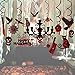 UNOMOR Halloween Hanging Decorations, Creepy Swirl Ceiling Party Decorating Kit for Haunted House – 17pcs