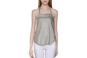 Anti-Radiation Clothes Double-layer Silver Fiber Tanks Women Maternity Clothes for Anti Rf Emf Protection Vest(Silver)