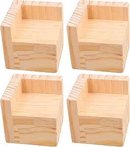 Amazon.com: Set of 4 Bed Risers Furniture Square Risers 2 Inches Height ...