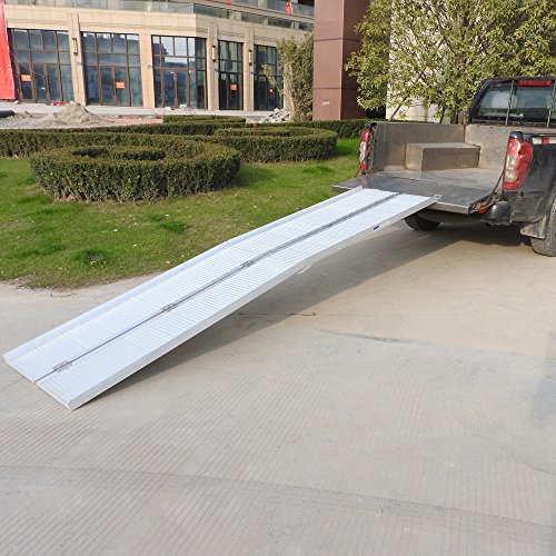 Olymstore 10 ft Portable Aluminum Folding Ramp for Wheelchair Scooters Pet Emergency Hospital,Briefcase Mobility Non Slip,Home Utility