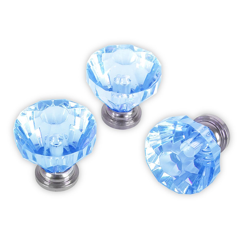 rayinblue New 12 31 mm blau glanz Acryl Schublade ziehen Knob Cabinet