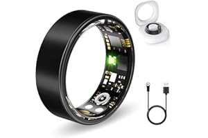 FKGZJF Health Rings for Women Men, Fitness Tracker with Heart Rate,Blood Oxygen, Blood Pressure, Sleep Tracker, Step Tracker, No Subscription Fee, IP68 Waterproof Smart Ring for iphone & Android (Black 10#)