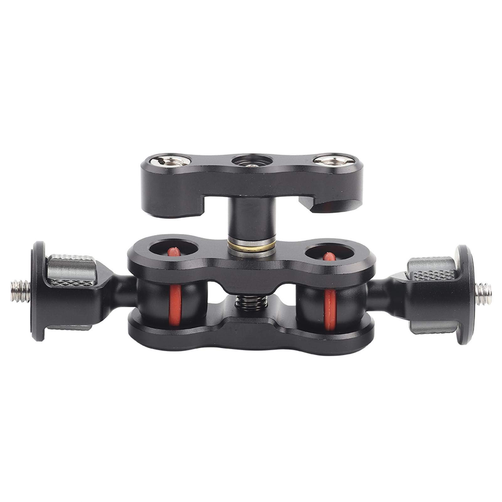 Magic Arm Articulating Double Ballheads with 1/4”screws Camera Monitor Ball Heads Arms 180 Degree Rotatable Friction Clamp Holder DSLR Mounts Adapter for Field Audio Recorder Led Light Flash Lights