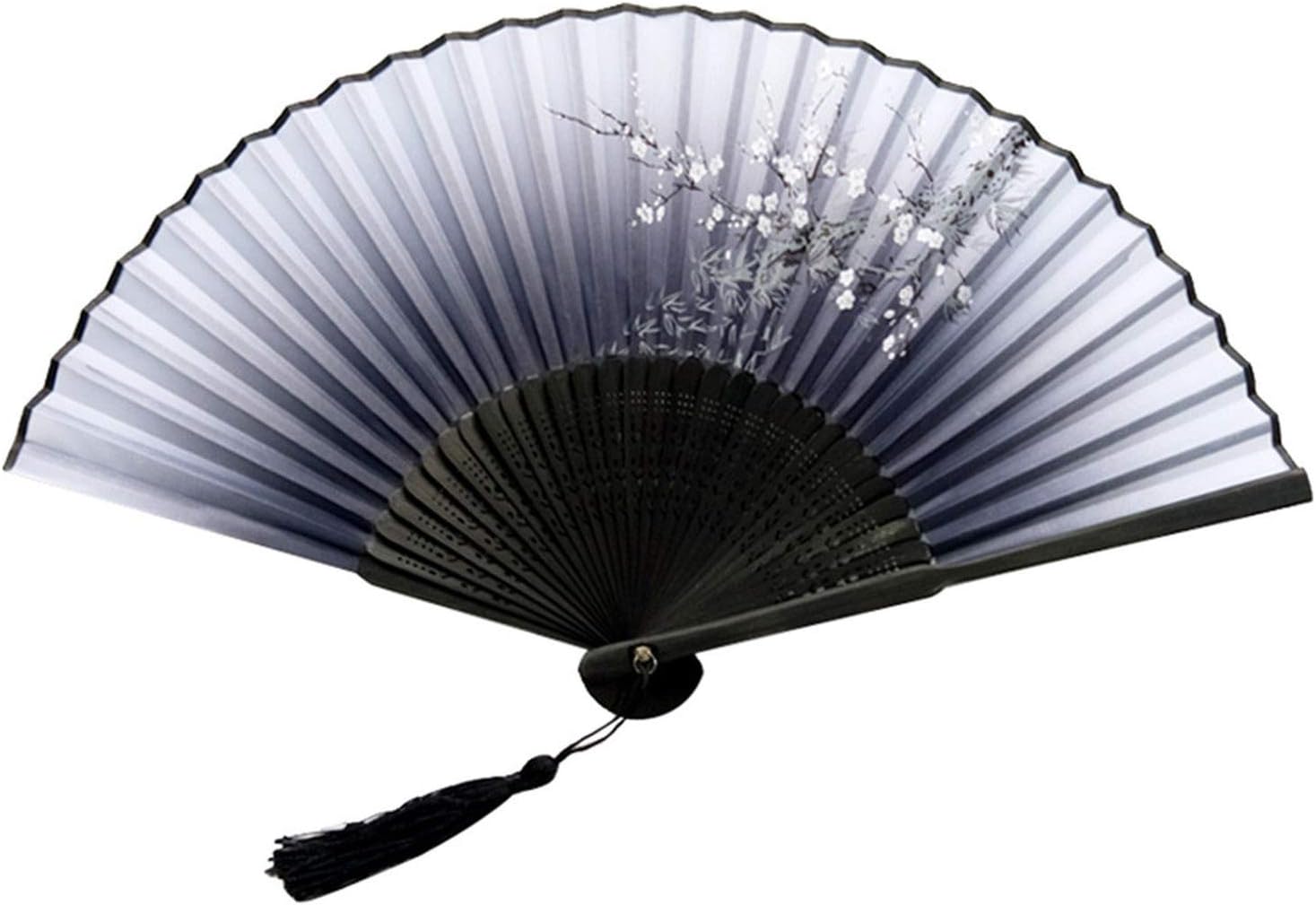 Memoirs- Chinese Folding Fans Hand Held Fan Bamboo Fans Women's Hollowed Bamboo Hand Holding Fan Wedding Fans Manual Showgirl,B