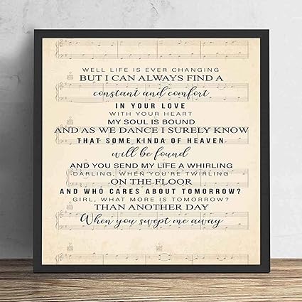 Amazon Com Kalistamao Wall Art Painting Swept Away Song Lyrics