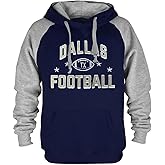 CLORPEAK Mens City Football Fully Embroidery Soft Classic Pullover Sweatshirt Hoodie