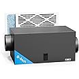 Filter Box 6 inches with Efficient Box Fan Filter, Duct Filters Box for Fresh Air Intake and Improved Airflow, HVAC Filter Box for Family, Factory, Minerals, Planting Tents