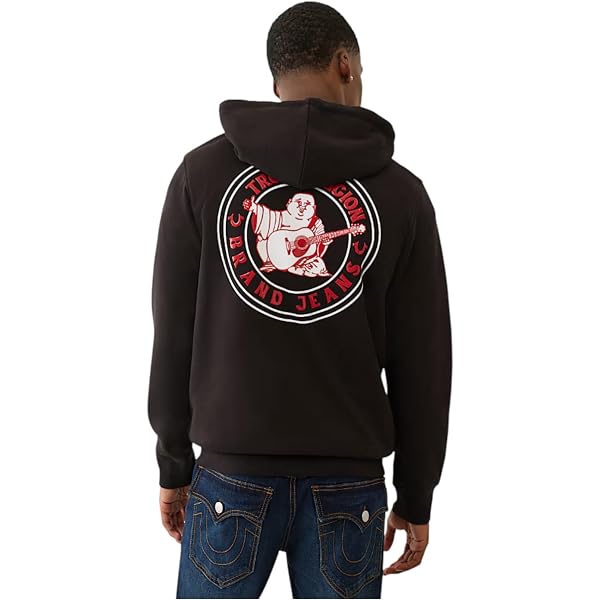 True Religion Men's Super QT Cinched Zip Up Hoodie | Premium