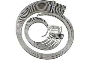 CYTGOUPER CV Boot Clamp Kit, Stainless Steel CV Boot Clamps,Adjustable CV Joint Boot Crimp Clamp Kit 24PCS(12PCS Large+ 12PCS Small)